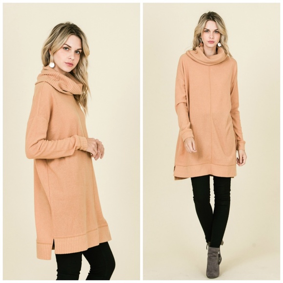 Café Latte Kisses Turtleneck Sweater - Picture 2 of 4